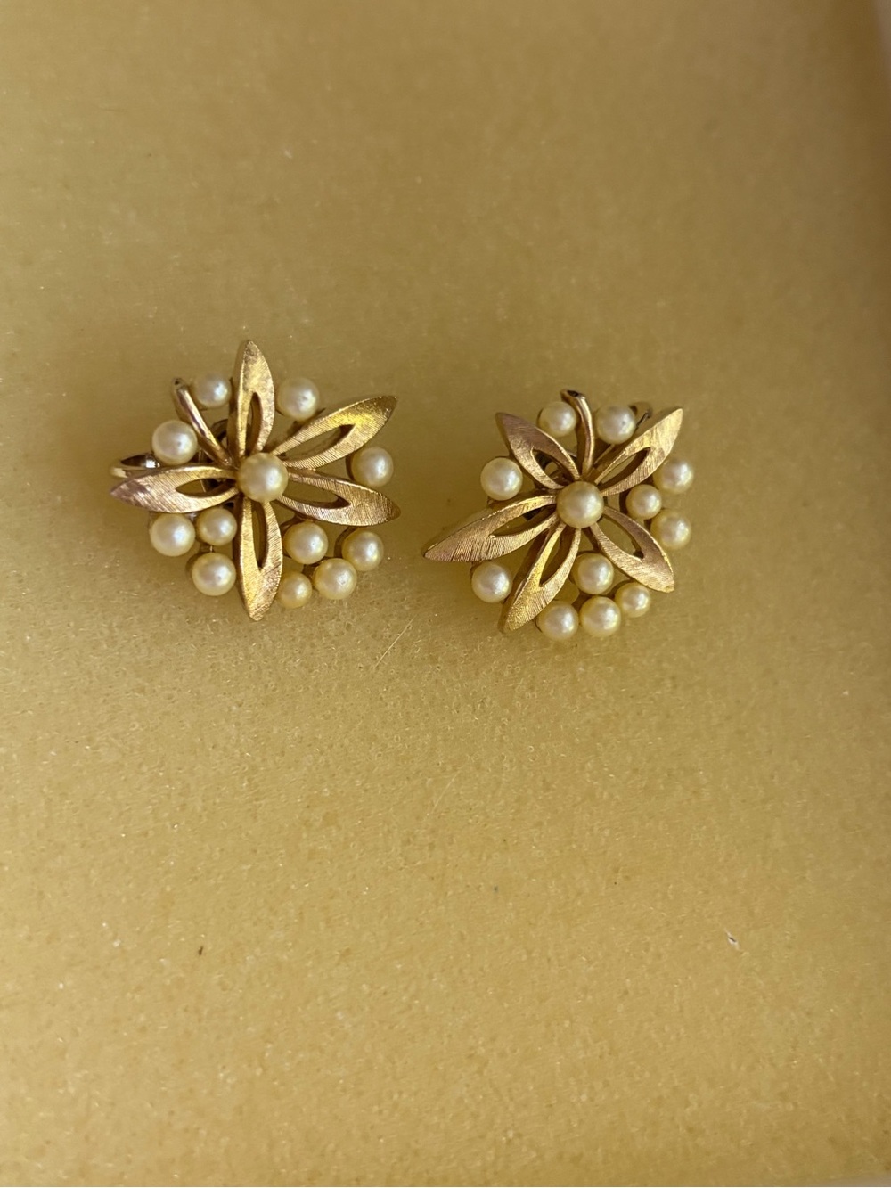 TRIFARI Gold Floral Pearl Cluster Earrings - Elegant Women's Jewelry